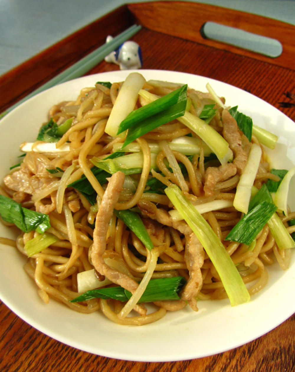 韭黄肉丝炒面