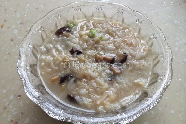 时光瑶柱鲍鱼粥2岁海苔能吃美好小孩香菇图片