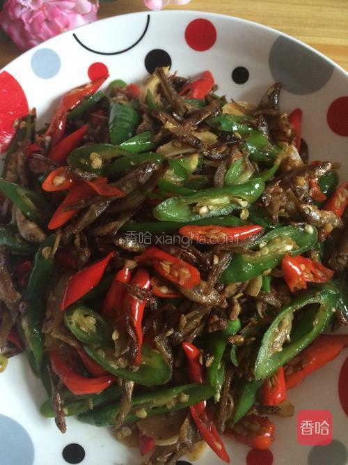 小银鱼炒辣椒