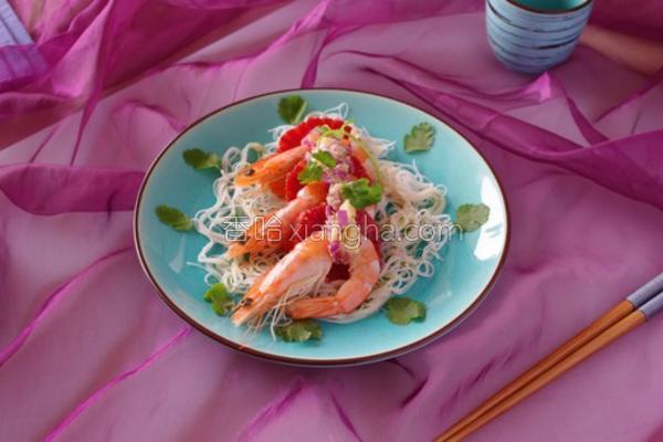 血橙大虾沙律的做法