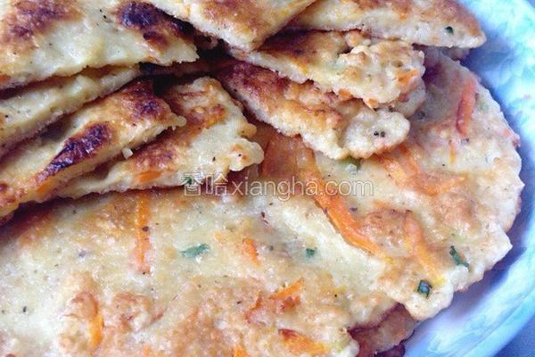 黑胡椒胡萝卜葱花牛奶麦片鸡蛋饼