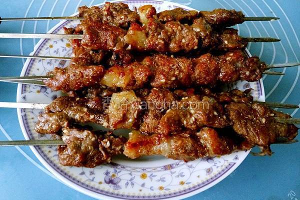 烤牛肉串的做法 菜谱 香哈网