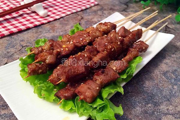 烤猪肉串的做法 菜谱 香哈网